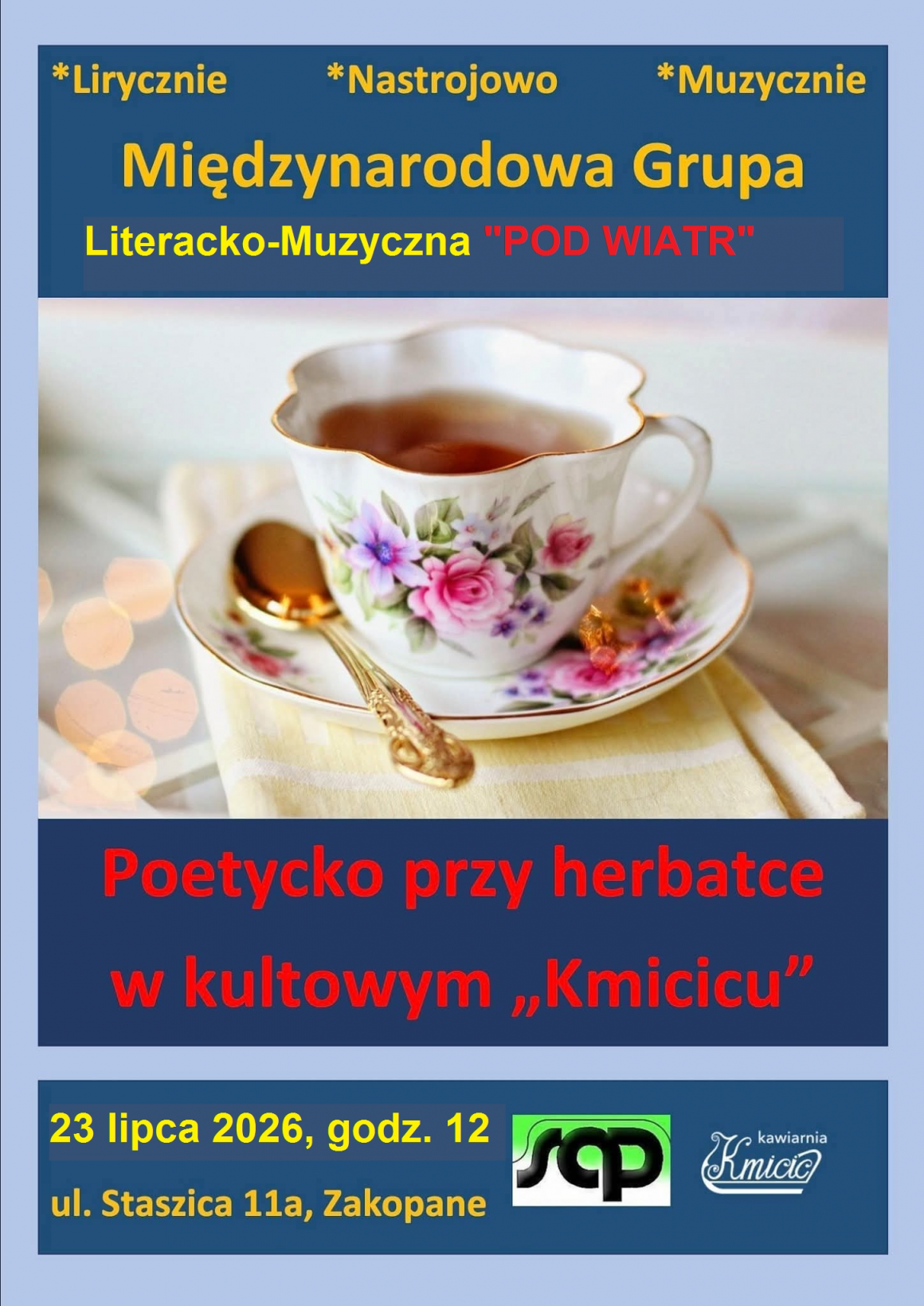 „Poetycko przy herbatce” 23.07.2026 godzina 12:00