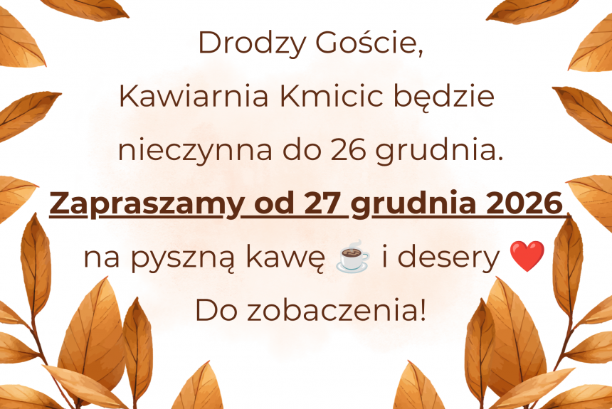 Zapraszamy od 27 grudnia 2026! Zapraszamy od 27 grudnia 2026!